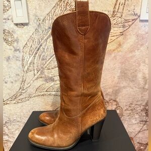 ⚜️ MIA Brown Heeled Boots Size 8.5  ⚜️